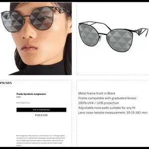 Prada | Accessories | Prada Metal Cat Eye Frames With  display picture 1